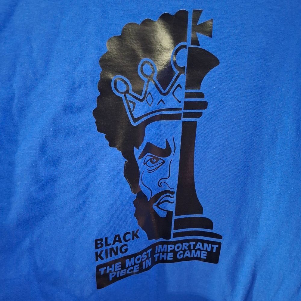 Black King Graphic Tee - Blue